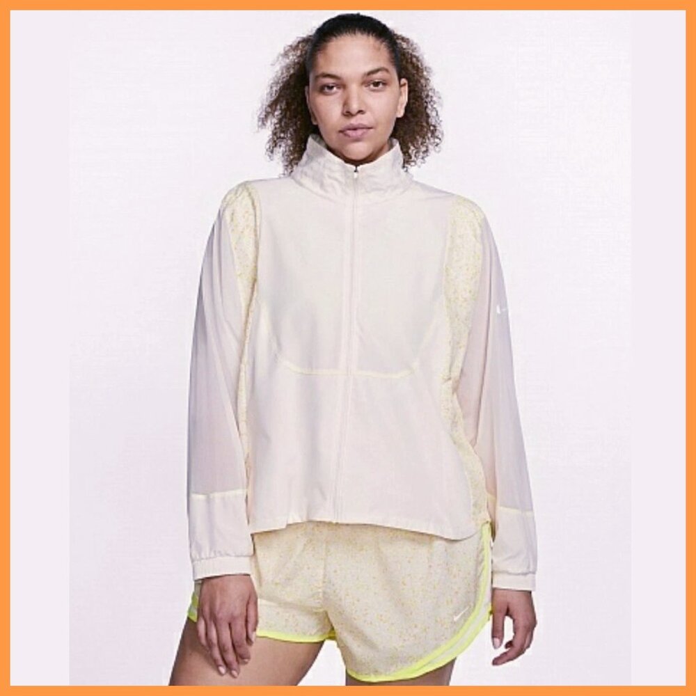 NWT Nike Icon Clash Packable Running Jacket CU8416-110 Beige Women's Plus 3X - Picture 14 of 16